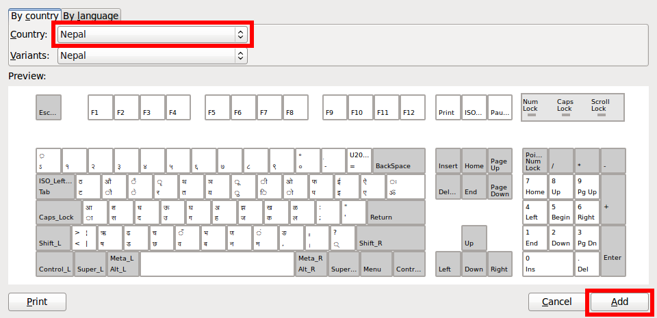 nepali keyboard layout preeti font